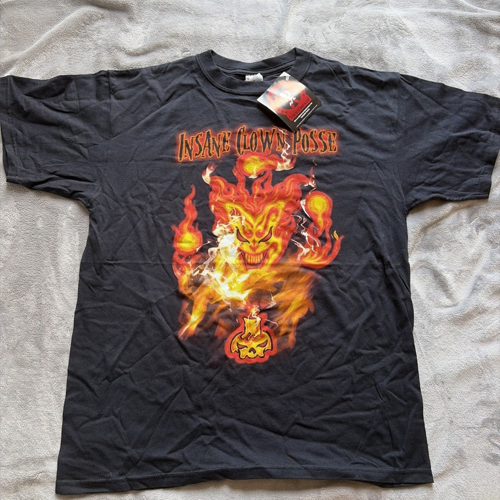 VTG 2007 INSANE CLOWN POSSE T-Shirt Large ICP DOUBLE SIDED Y2K‎ TOUR 00s - NWT